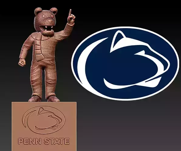 NCAA - PENN STATE NITTANY LIONS FOOTBALL MASCOT STATUE DESTOP 3D print model