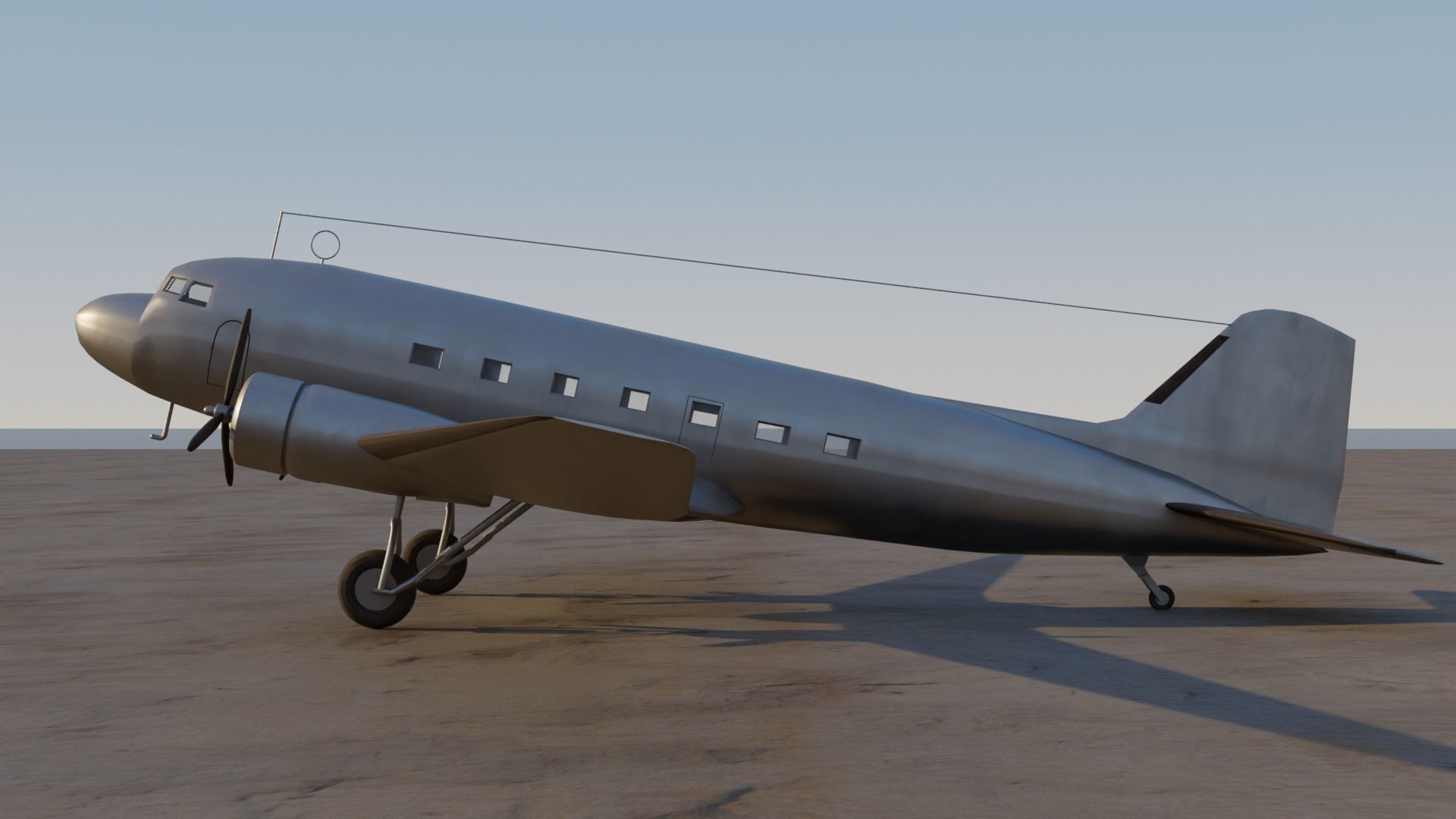 Plain MacDonnell Douglas Dc-3 3D model_4