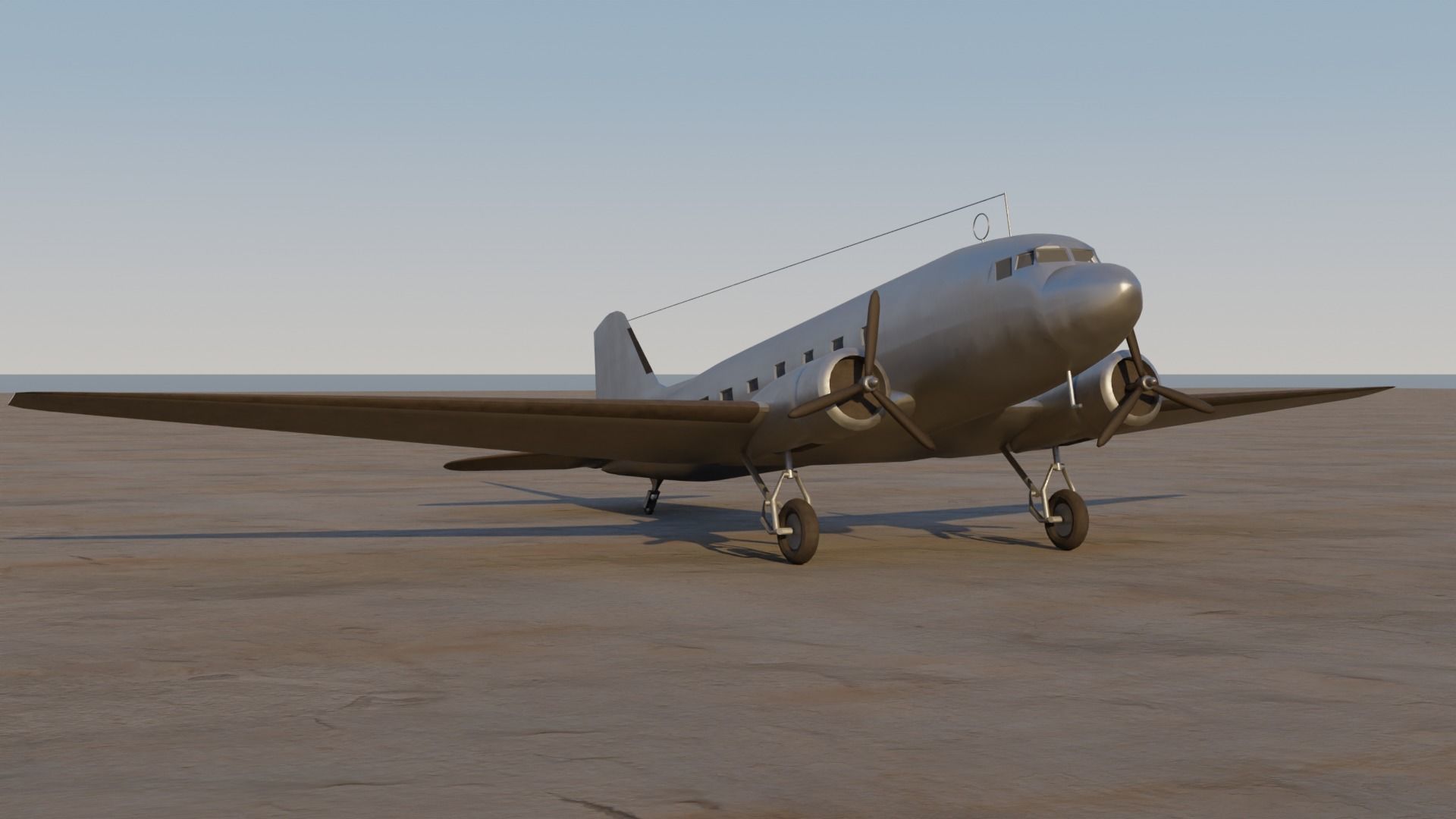 Plain MacDonnell Douglas Dc-3 3D model_3