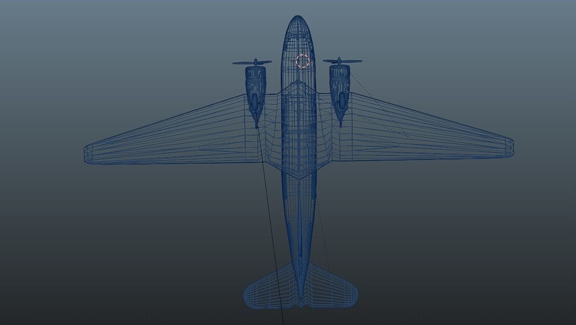 Plain MacDonnell Douglas Dc-3 3D model_9
