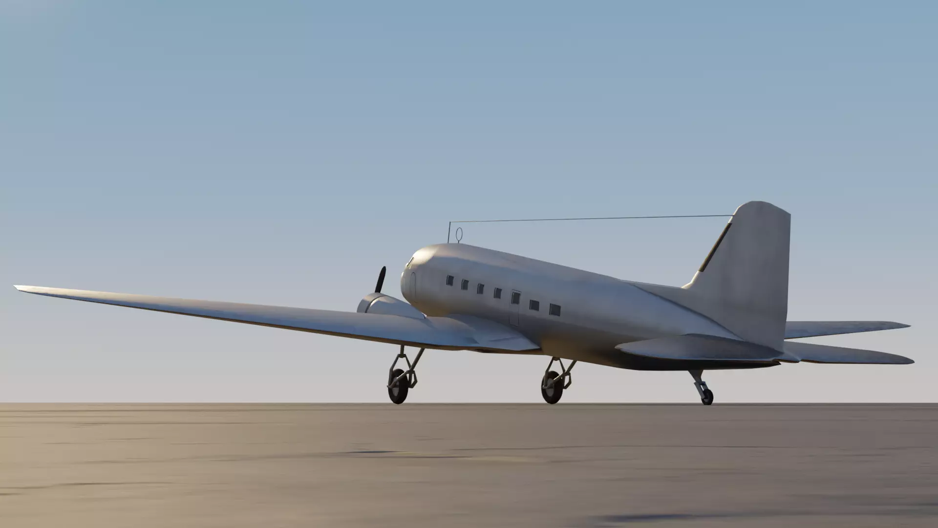 Plain MacDonnell Douglas Dc-3 3D model_0