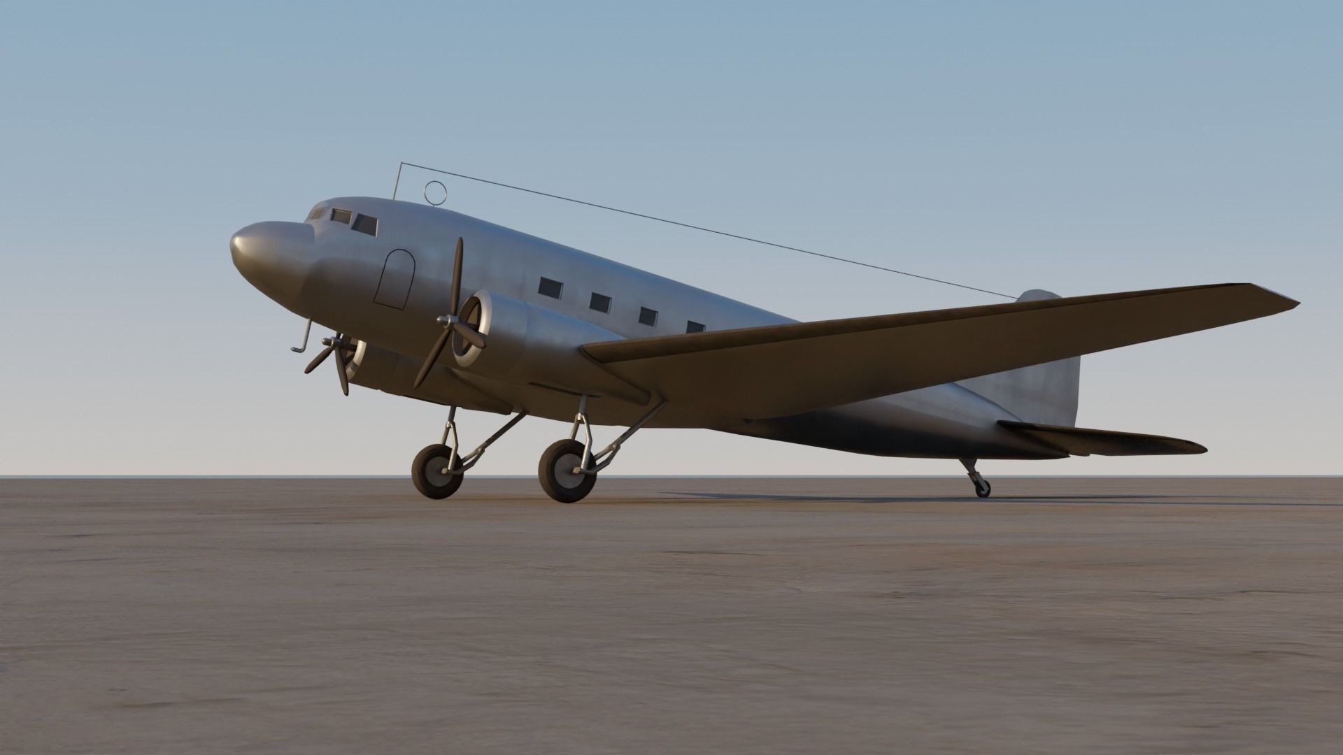Plain MacDonnell Douglas Dc-3 3D model_2
