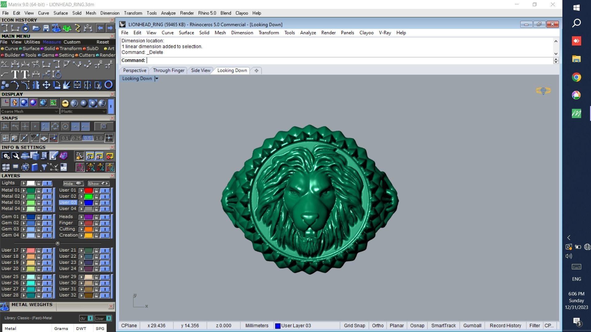 Lionhead ring for men 3D printable file 3D print model_5
