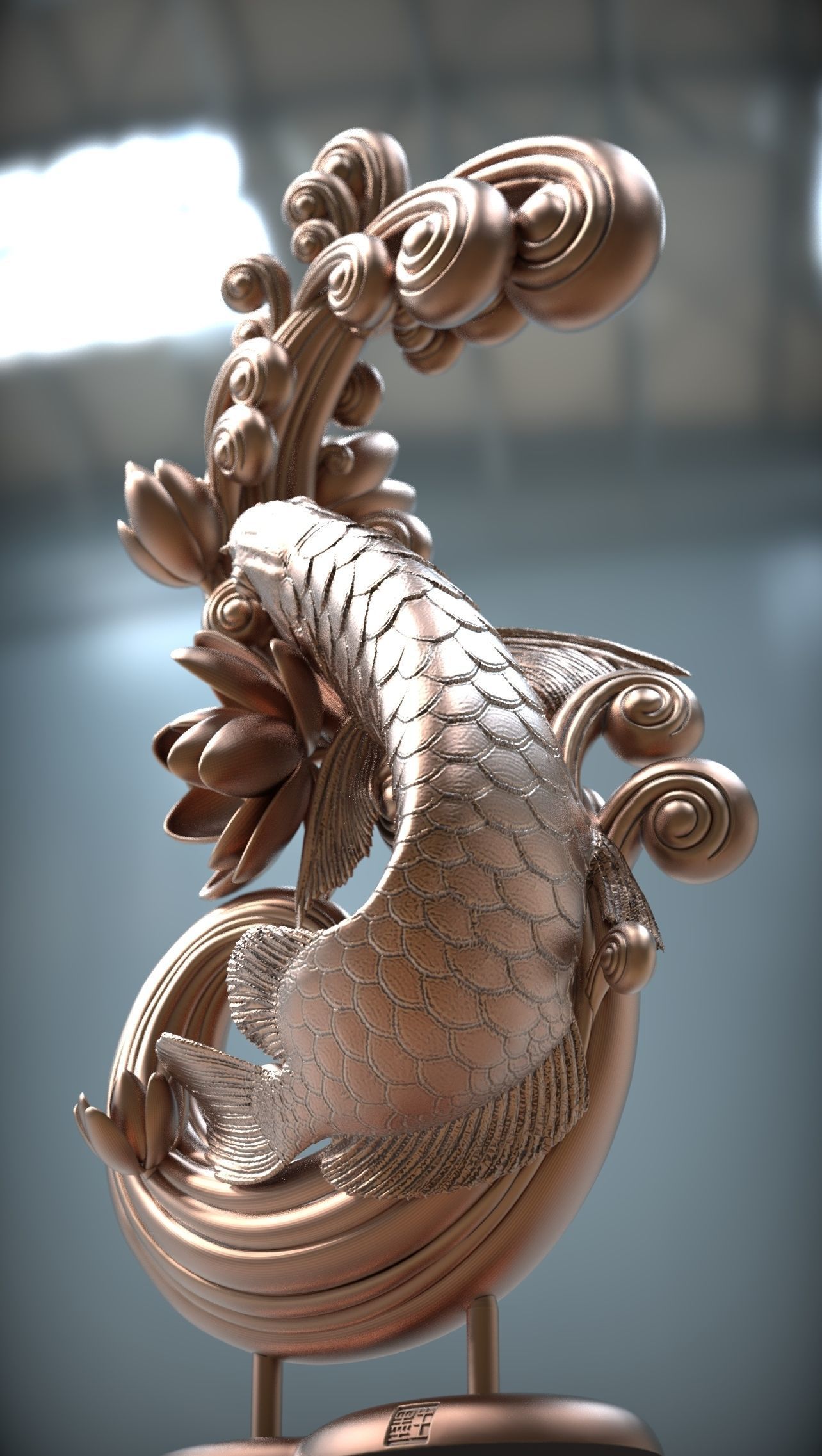 Arowana koi fish CNC 3D print model 3D print model_4