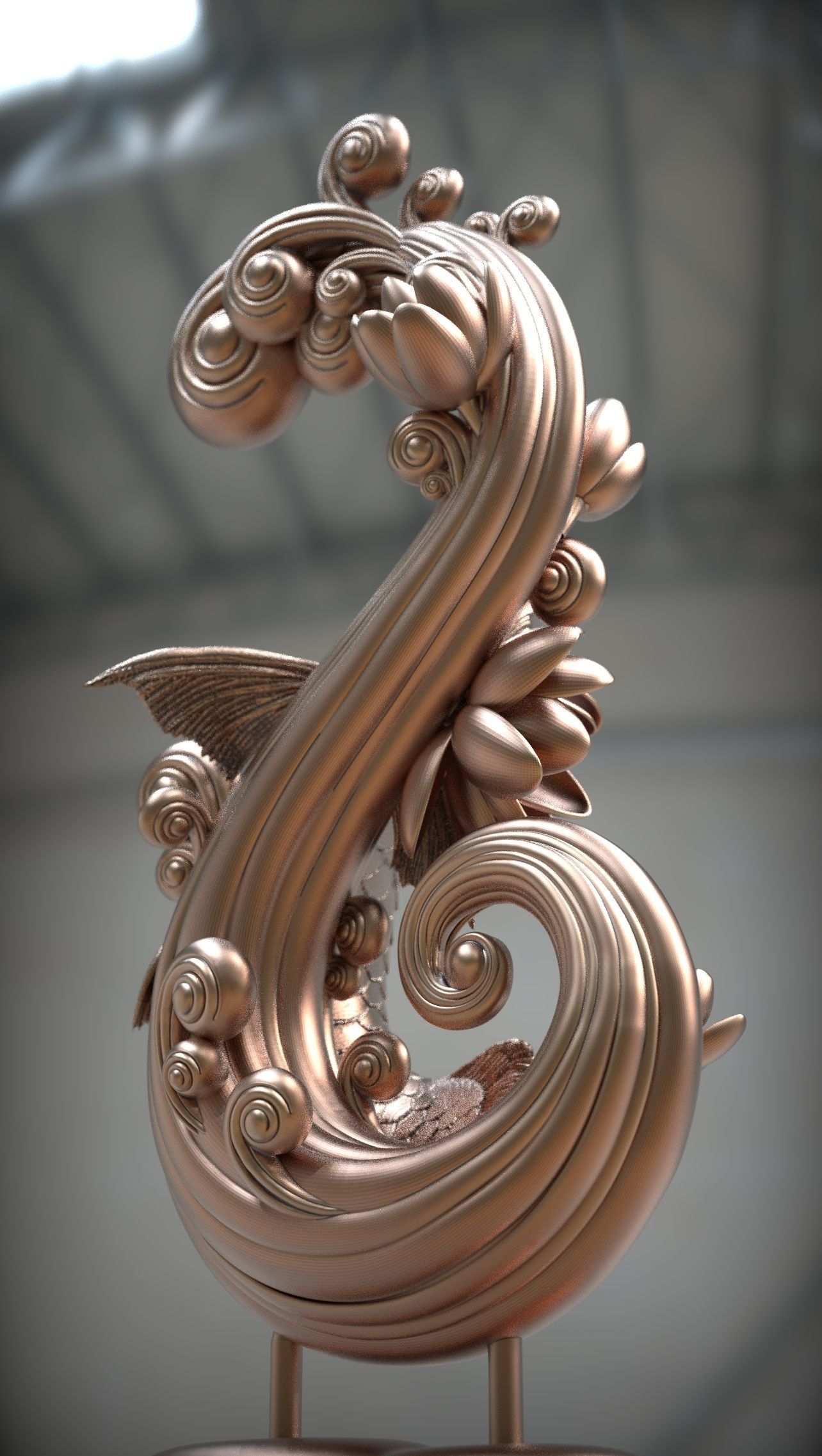 Arowana koi fish CNC 3D print model 3D print model_13