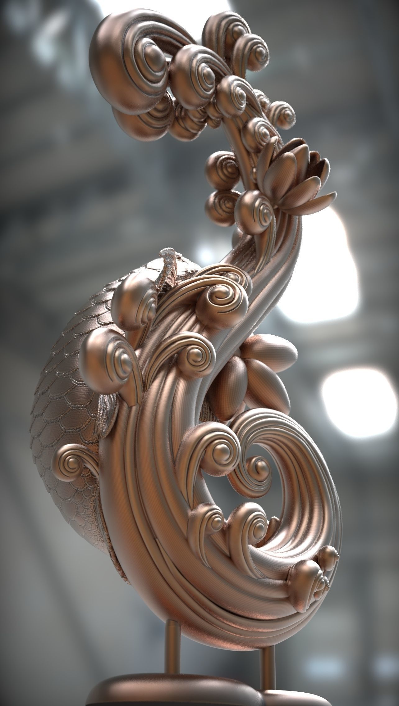 Arowana koi fish CNC 3D print model 3D print model_3