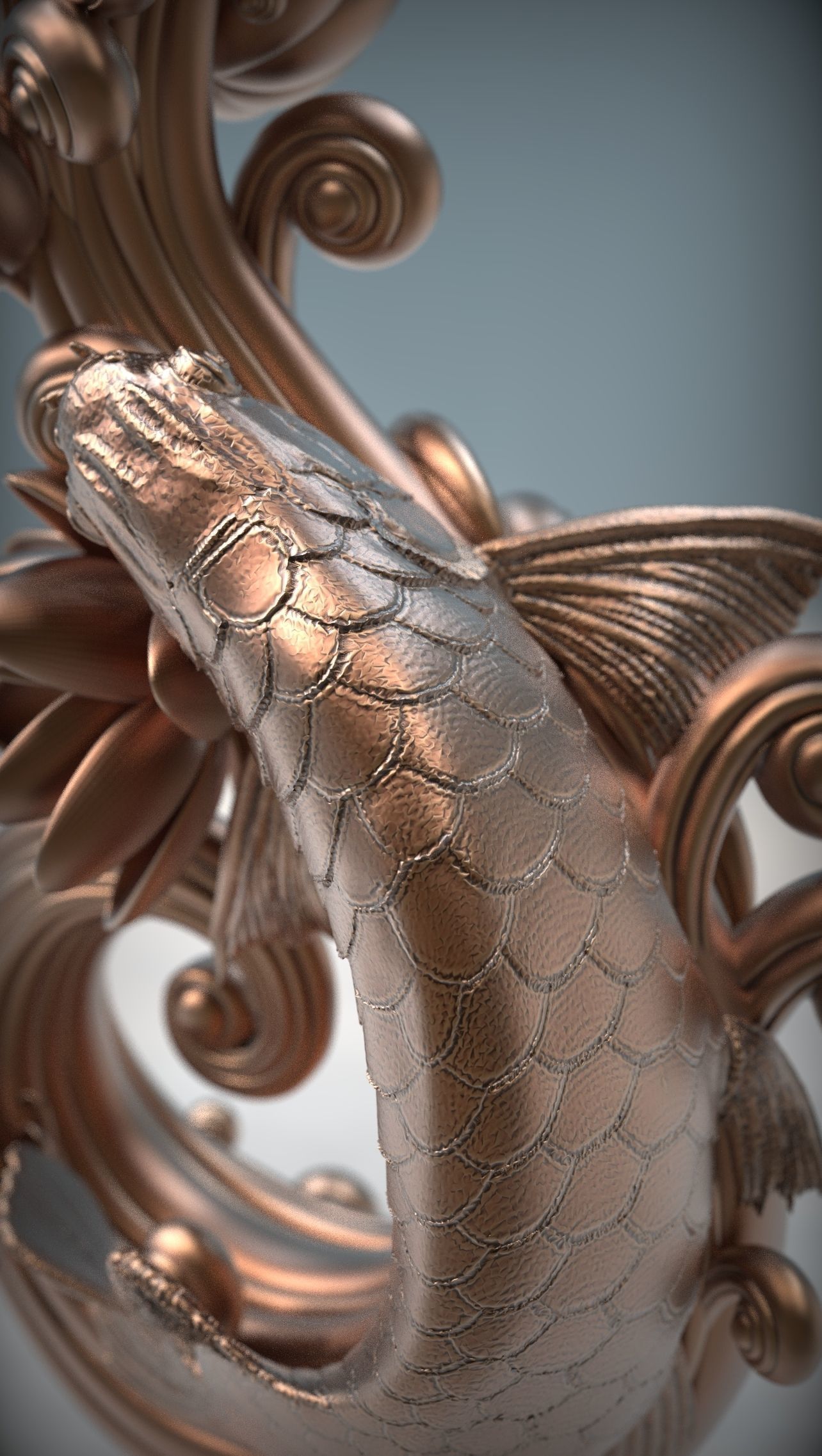 Arowana koi fish CNC 3D print model 3D print model_10