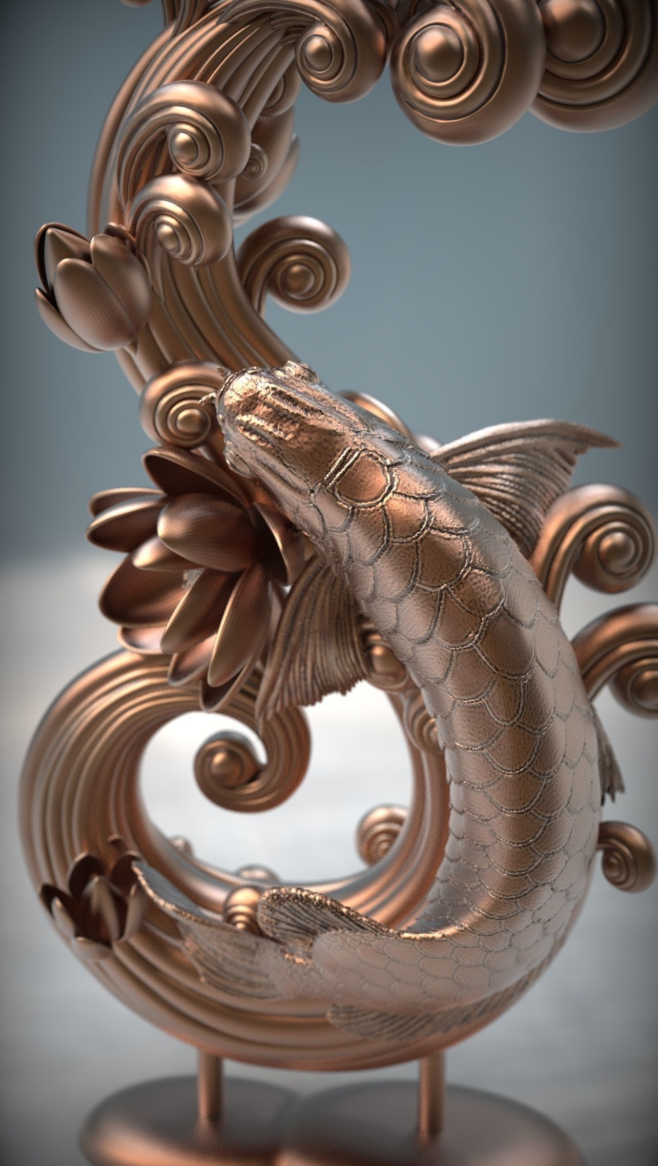 Arowana koi fish CNC 3D print model 3D print model_6