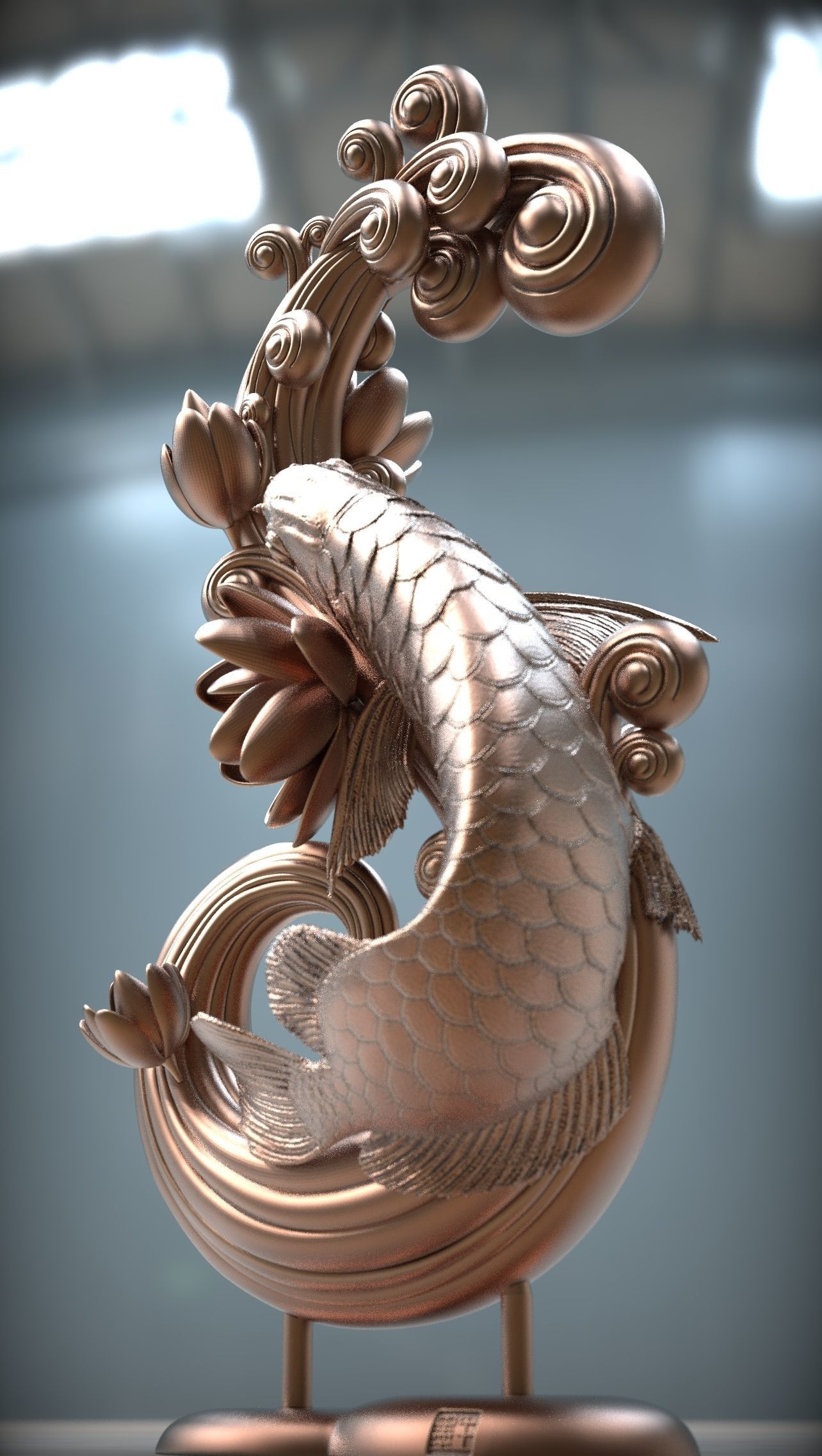 Arowana koi fish CNC 3D print model 3D print model_15