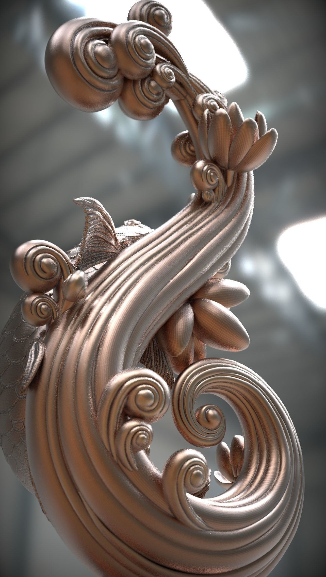 Arowana koi fish CNC 3D print model 3D print model_19