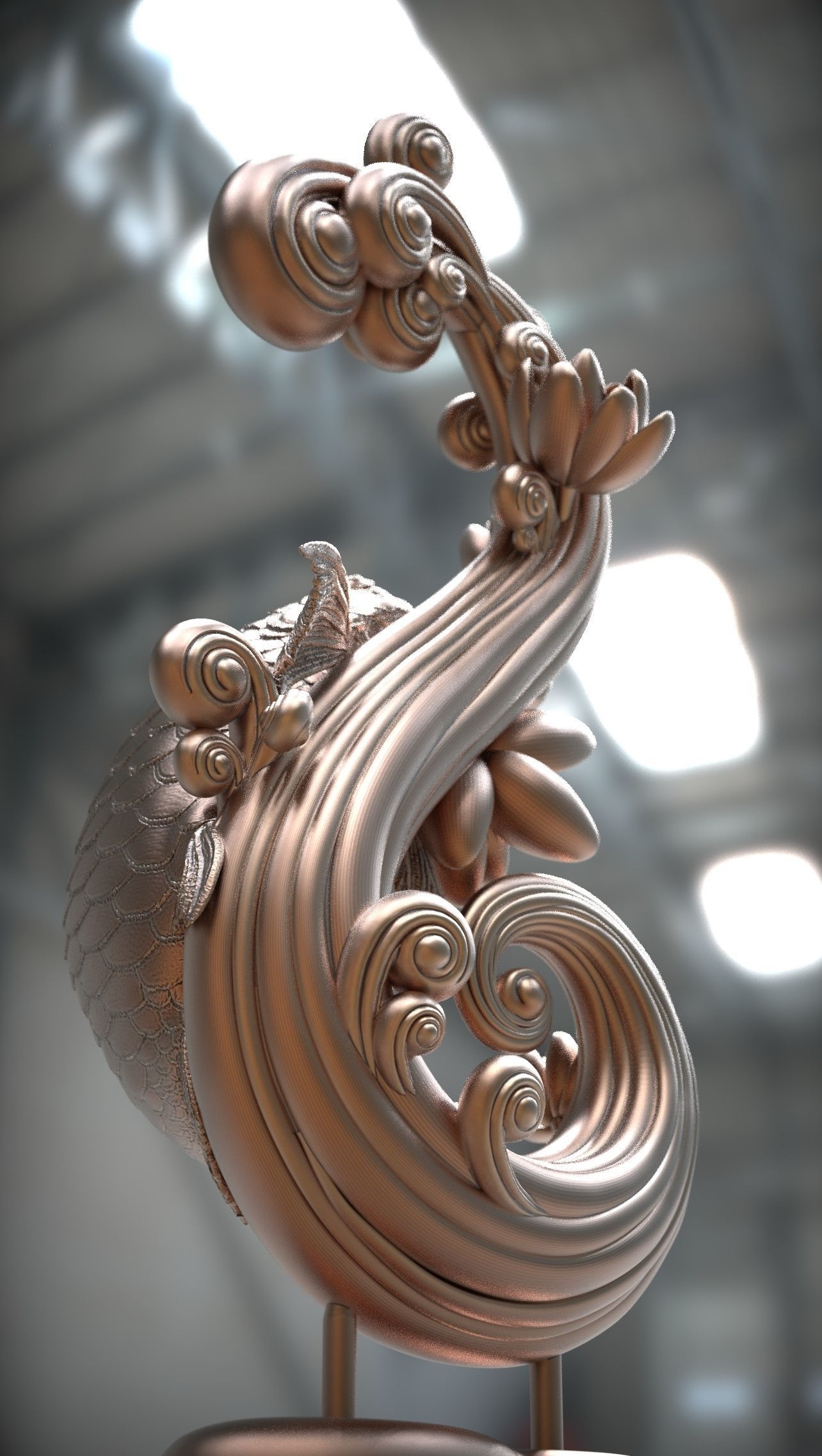 Arowana koi fish CNC 3D print model 3D print model_14