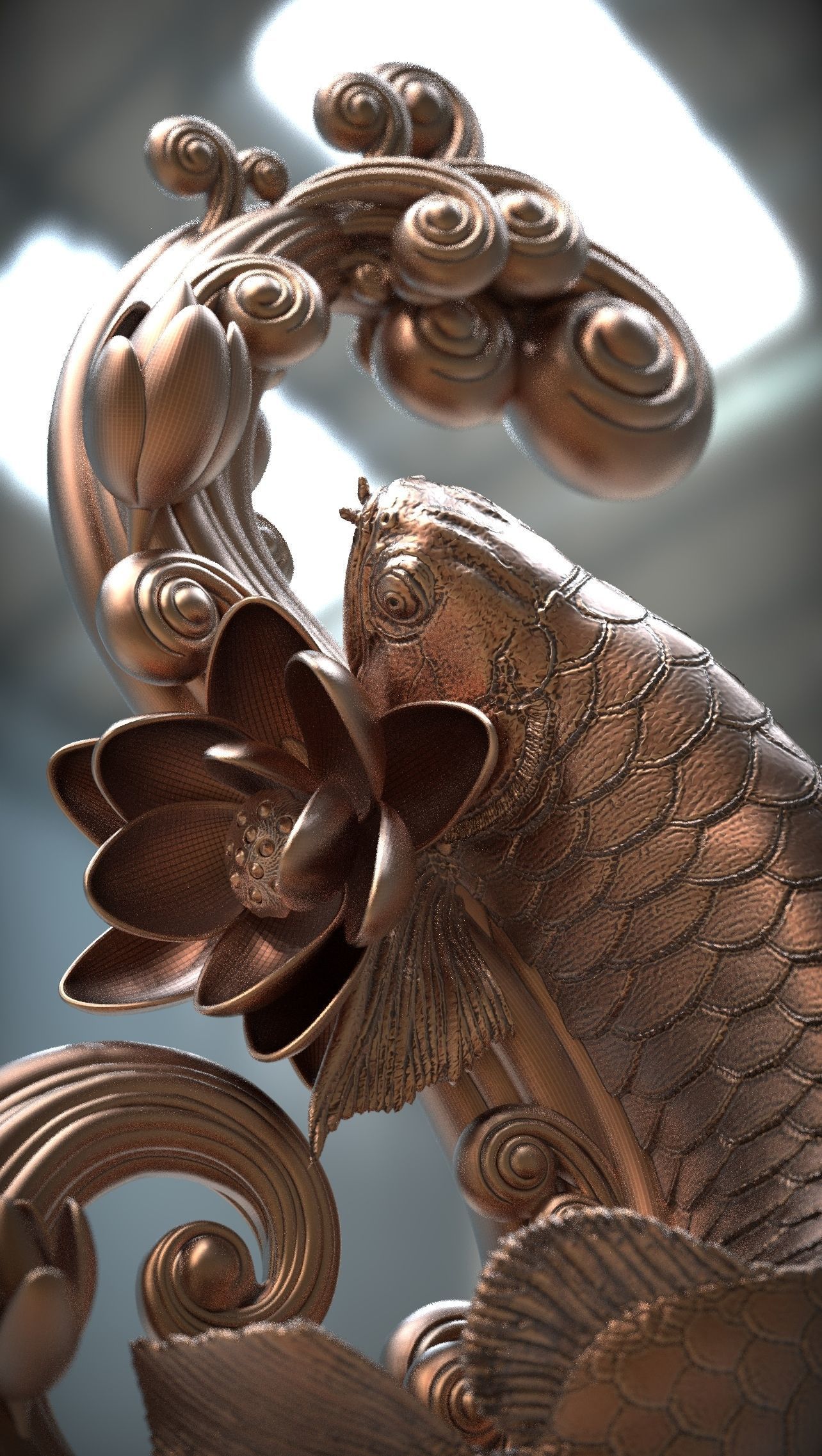 Arowana koi fish CNC 3D print model 3D print model_16