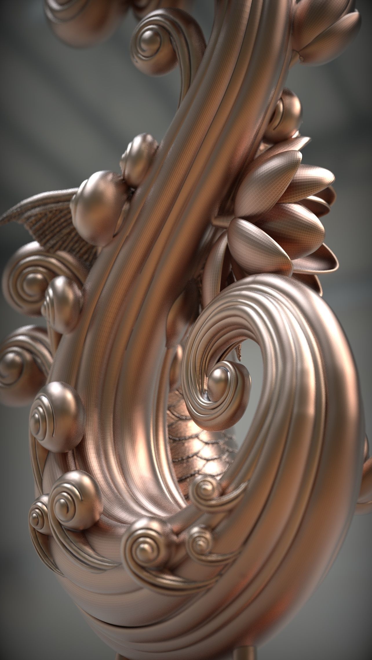 Arowana koi fish CNC 3D print model 3D print model_8