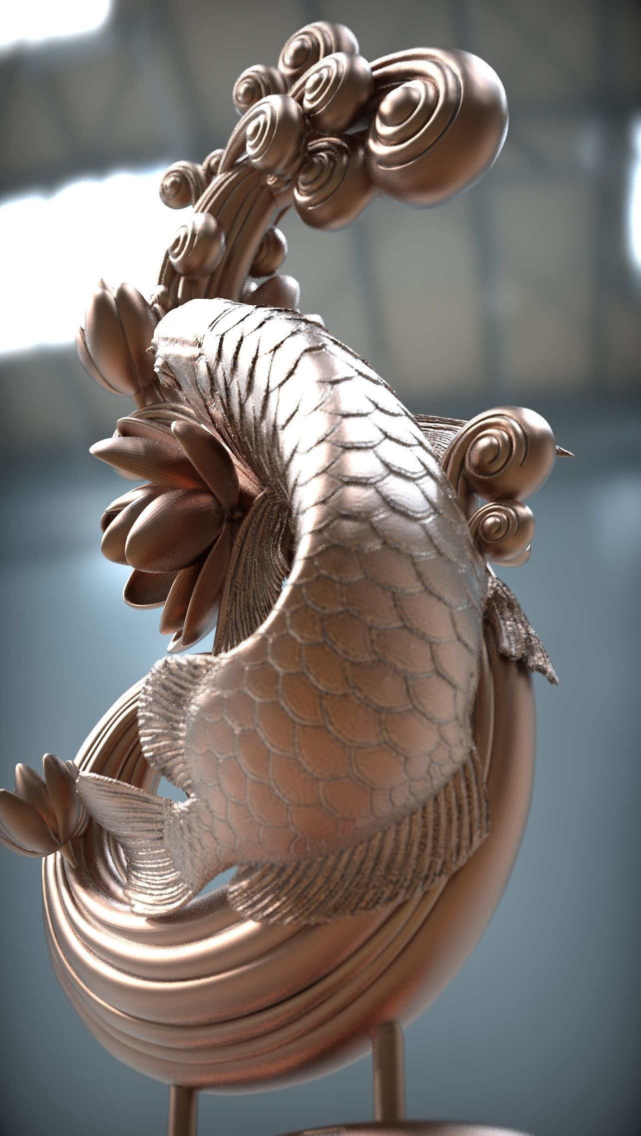 Arowana koi fish CNC 3D print model 3D print model_20