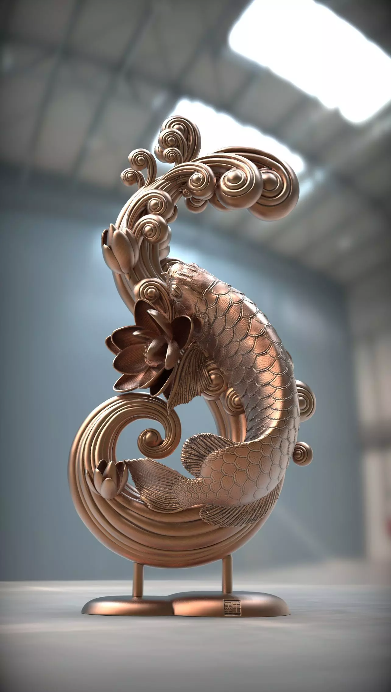 Arowana koi fish CNC 3D print model 3D print model_0