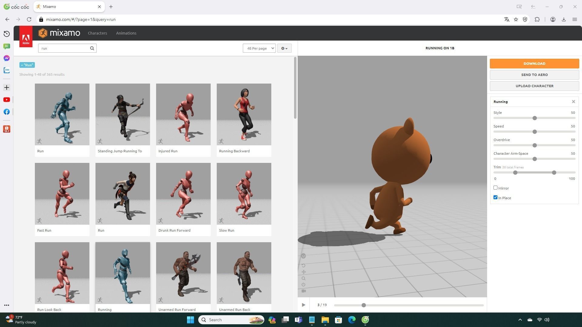 Stylized Bear Animated v001 Low-poly 3D model_4