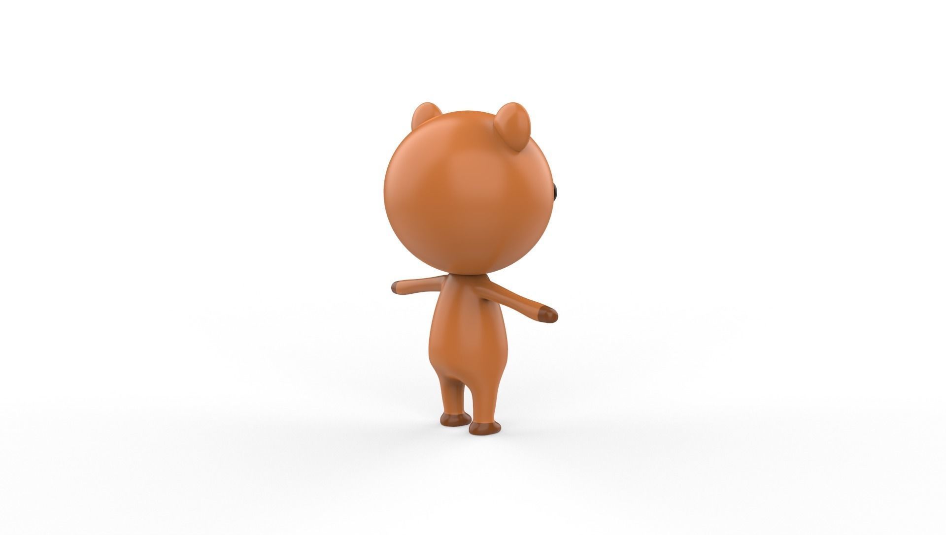 Stylized Bear Animated v001 Low-poly 3D model_22