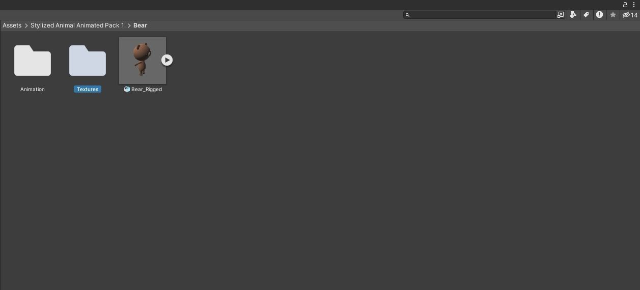 Stylized Bear Animated v001 Low-poly 3D model_10