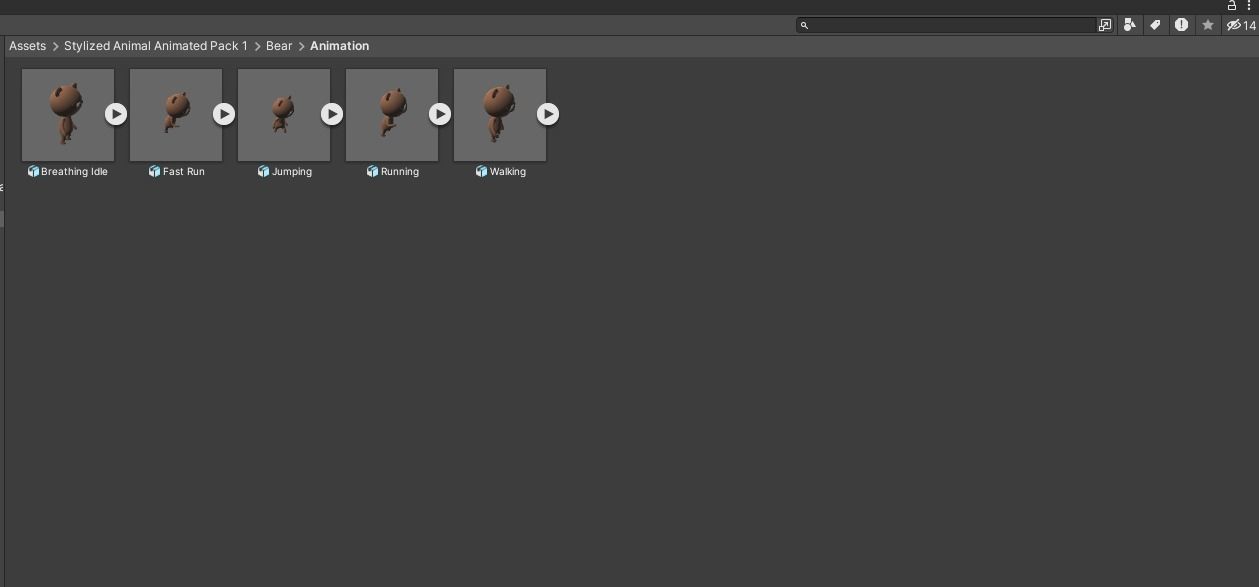Stylized Bear Animated v001 Low-poly 3D model_9