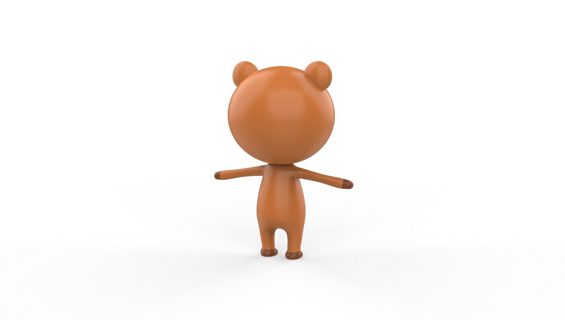 Stylized Bear Animated v001 Low-poly 3D model_21