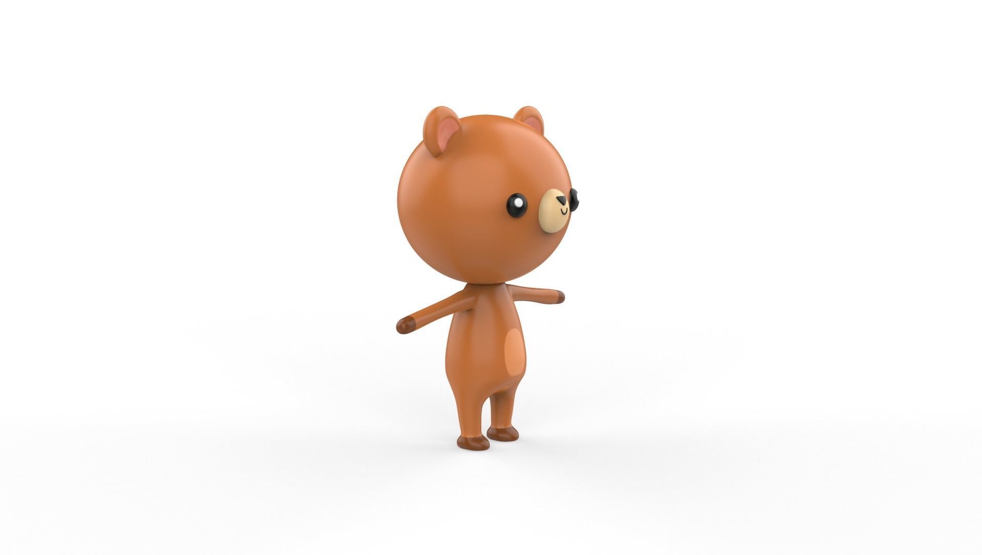 Stylized Bear Animated v001 Low-poly 3D model_25