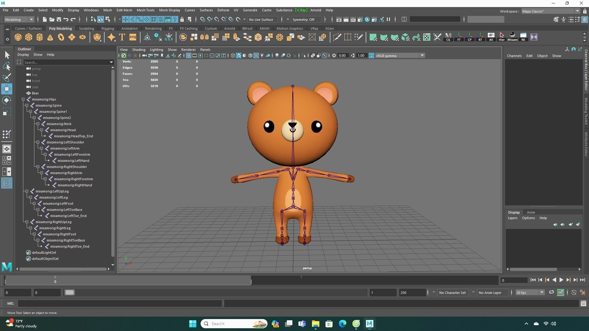 Stylized Bear Animated v001 Low-poly 3D model_7