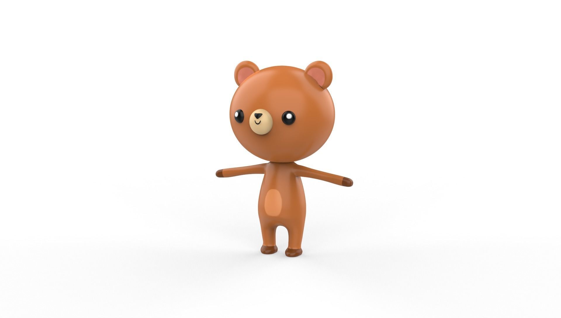 Stylized Bear Animated v001 Low-poly 3D model_14