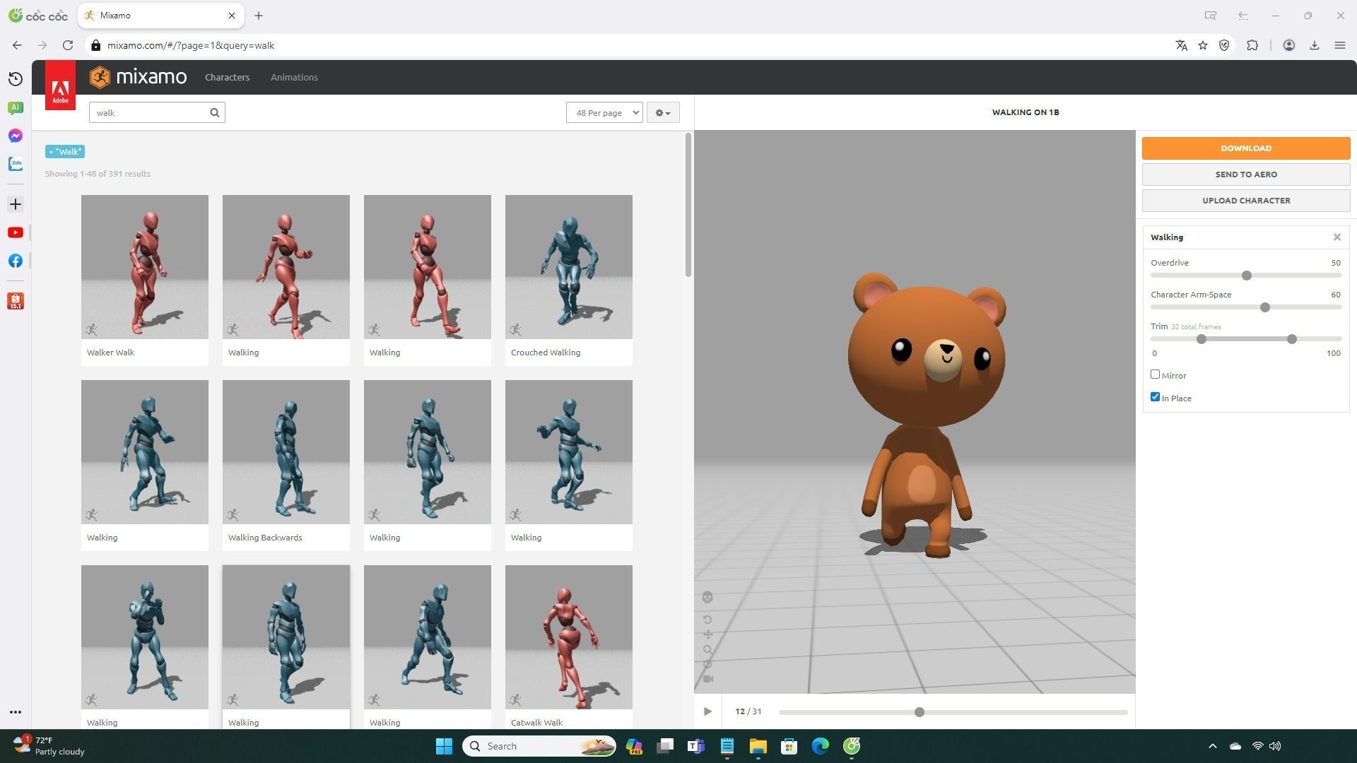 Stylized Bear Animated v001 Low-poly 3D model_3