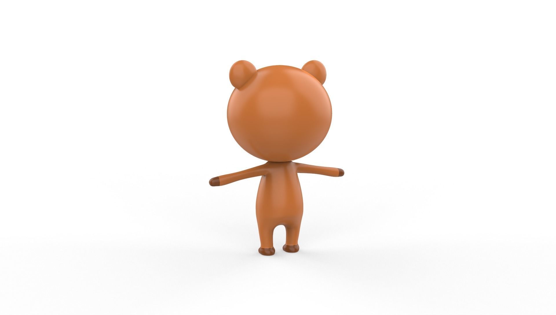 Stylized Bear Animated v001 Low-poly 3D model_19