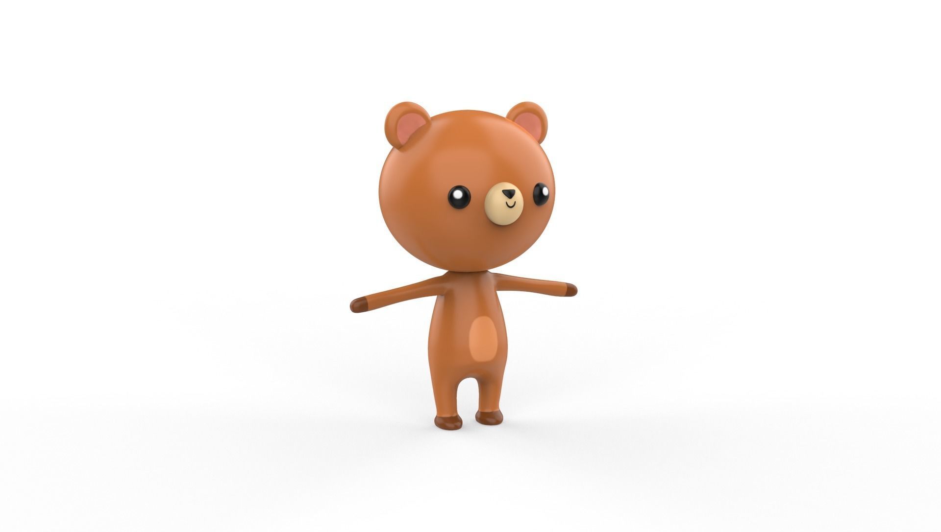 Stylized Bear Animated v001 Low-poly 3D model_26