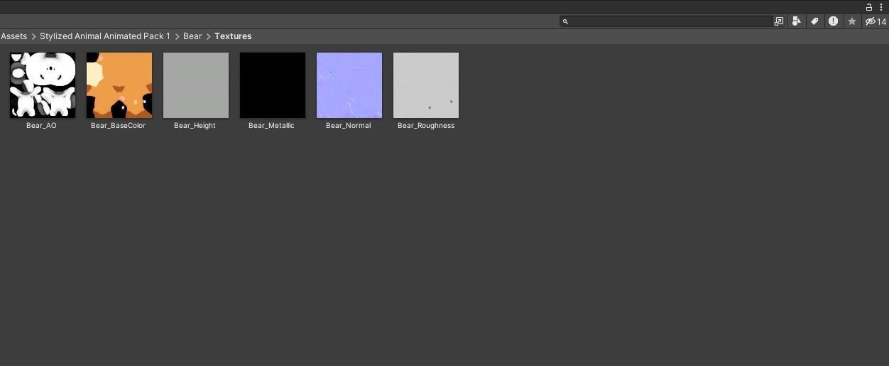 Stylized Bear Animated v001 Low-poly 3D model_11