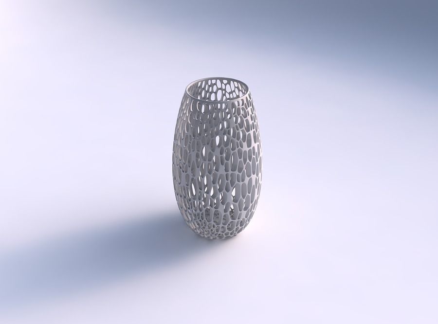 Spacious vase with organic lattice and twisted thickness 3D print model_0