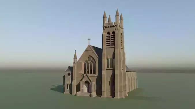 Scottish Church - Game Ready