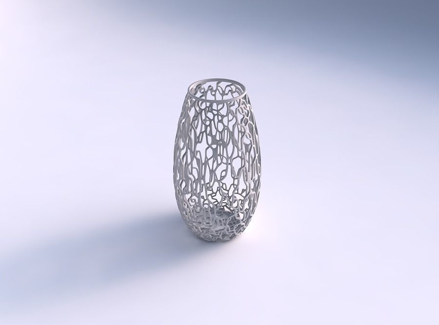 Spacious vase with entangled lattice 3D print model_0