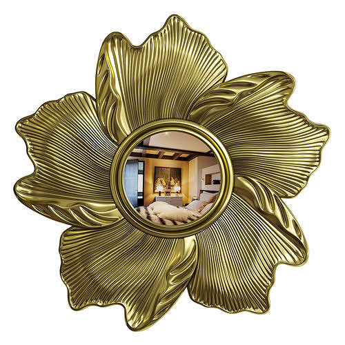 Flower Mirror Low-poly 3D model