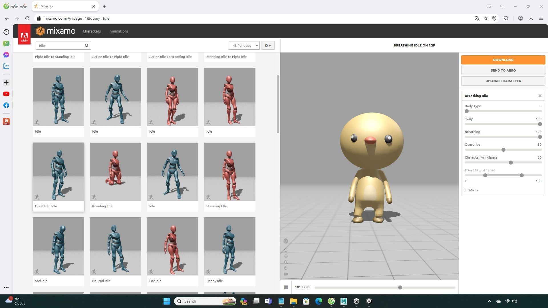 Stylized Chicken Animated v001 Low-poly 3D model_3