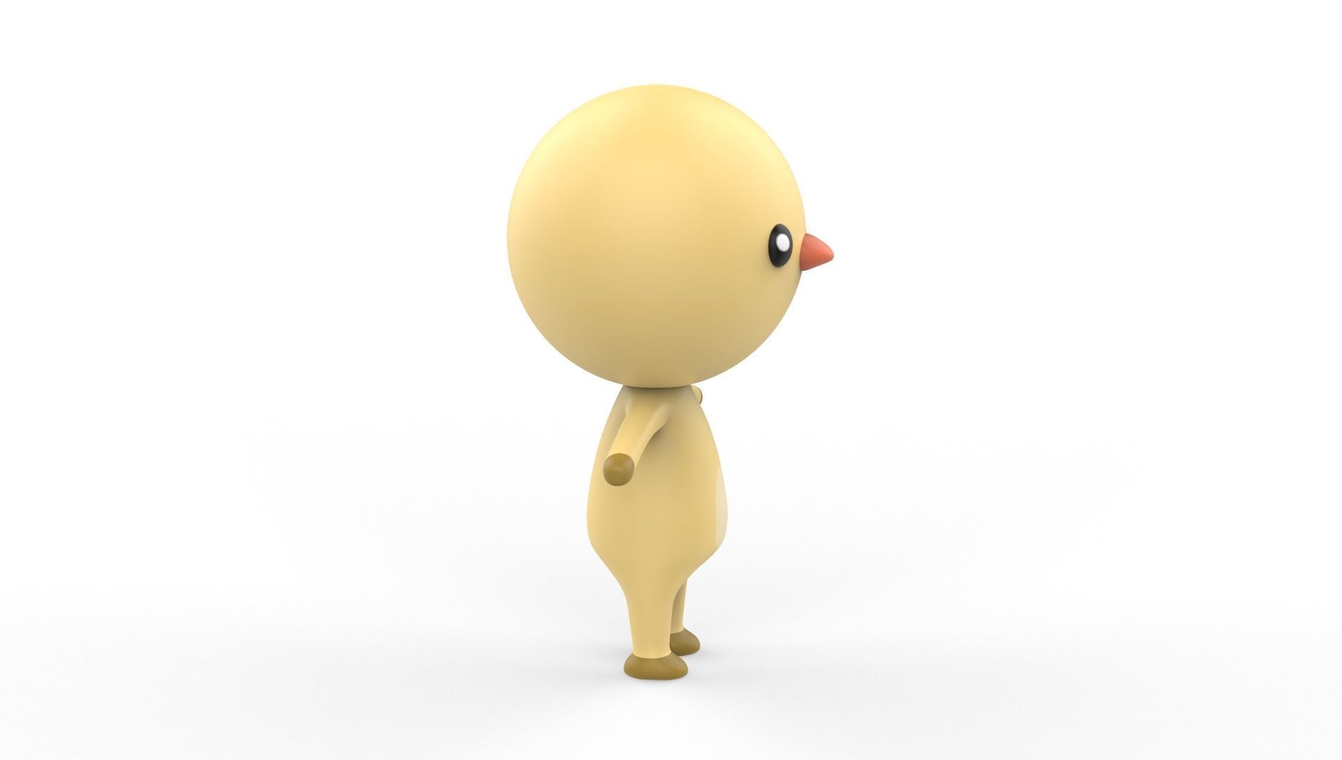 Stylized Chicken Animated v001 Low-poly 3D model_23