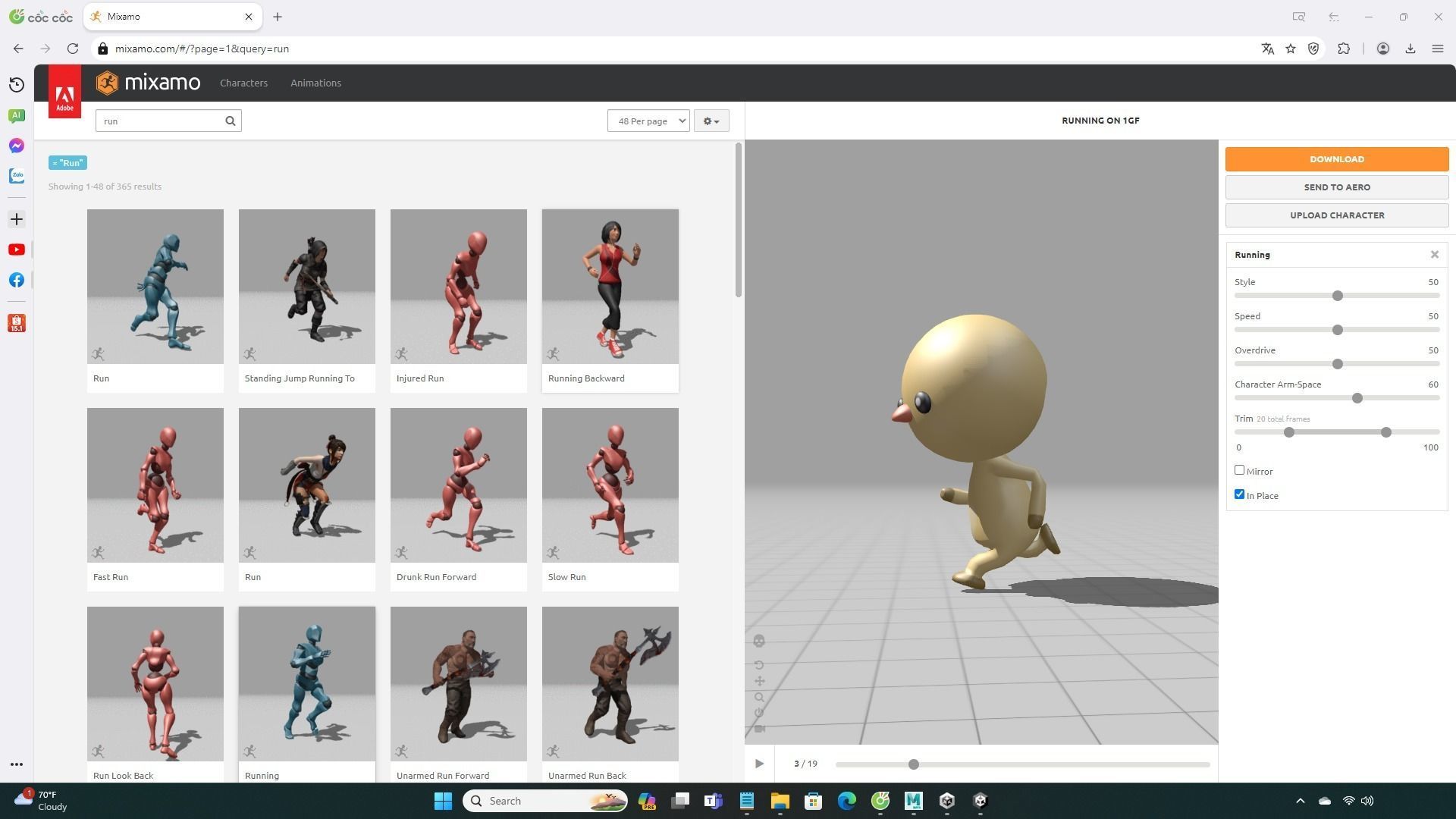 Stylized Chicken Animated v001 Low-poly 3D model_5