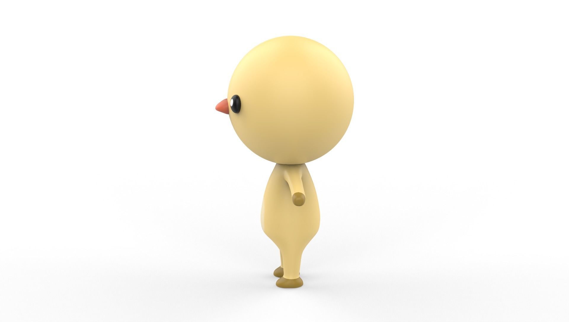 Stylized Chicken Animated v001 Low-poly 3D model_16