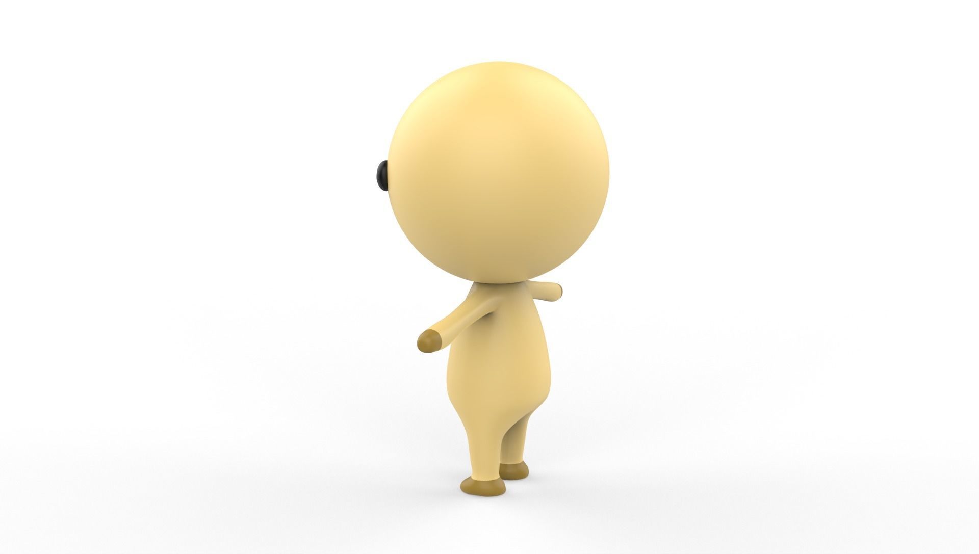 Stylized Chicken Animated v001 Low-poly 3D model_17