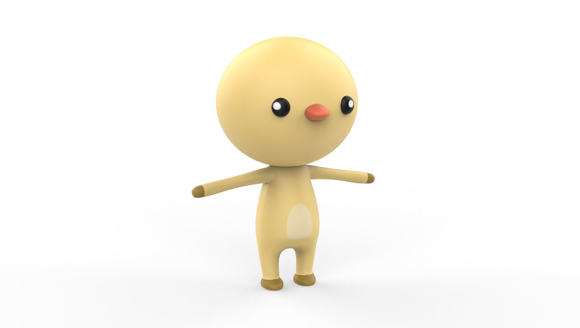 Stylized Chicken Animated v001 Low-poly 3D model_25