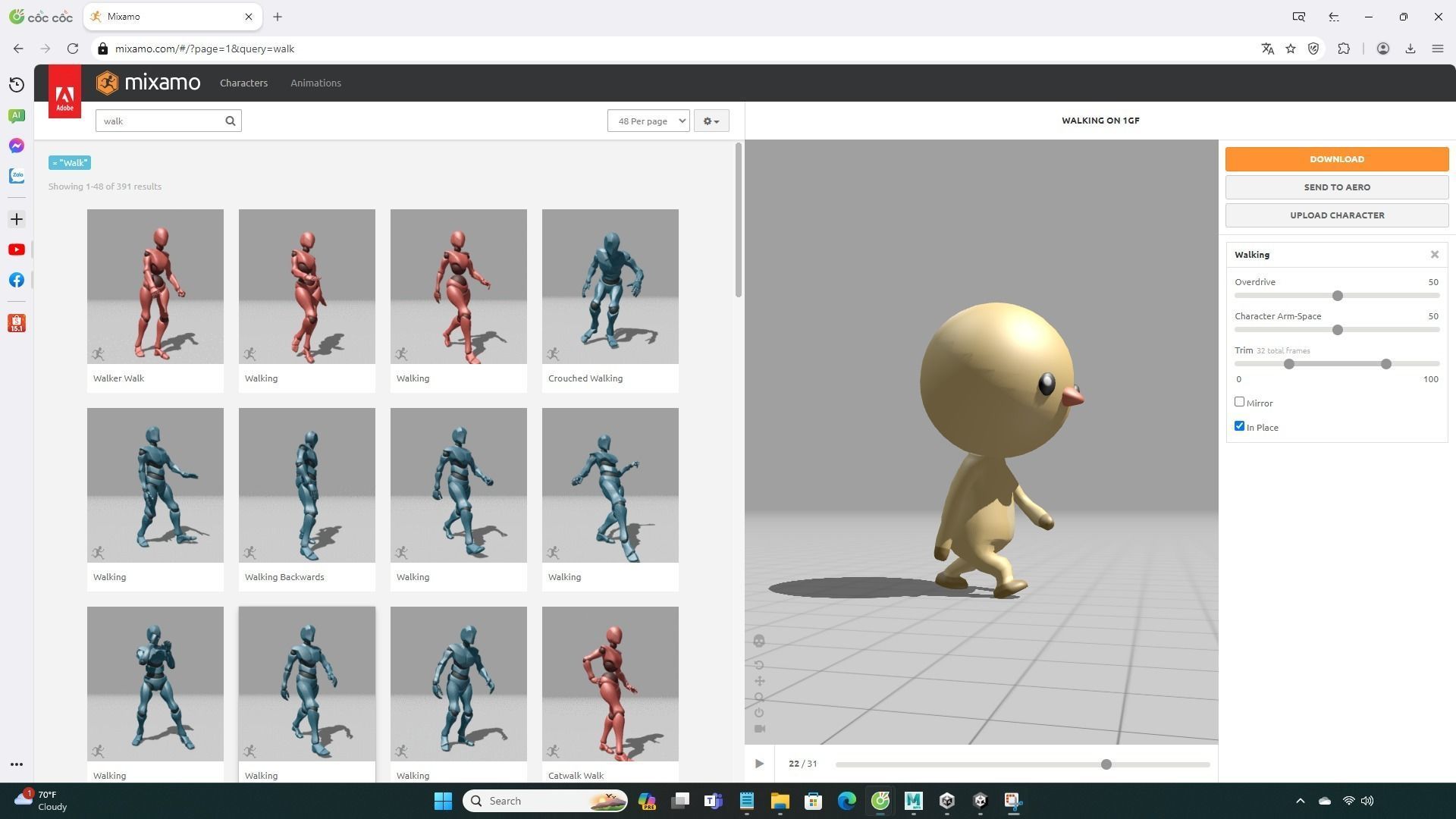 Stylized Chicken Animated v001 Low-poly 3D model_2