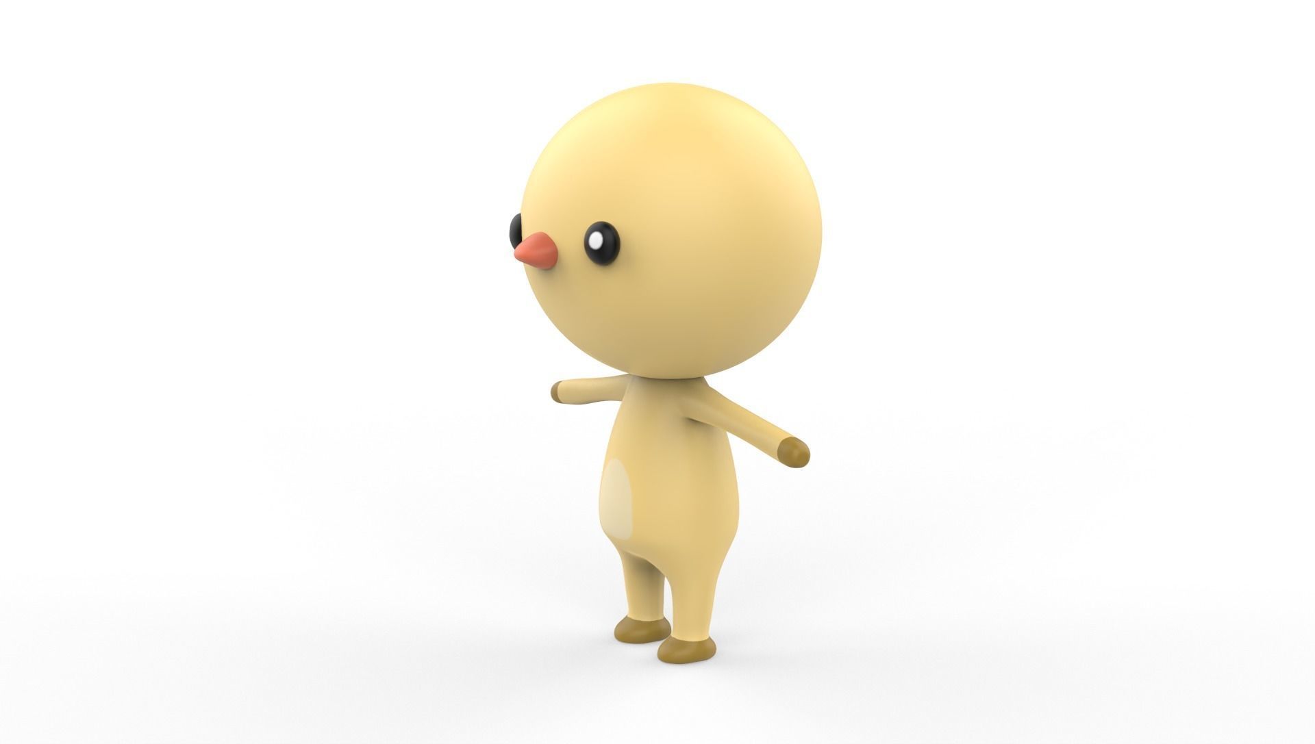 Stylized Chicken Animated v001 Low-poly 3D model_15