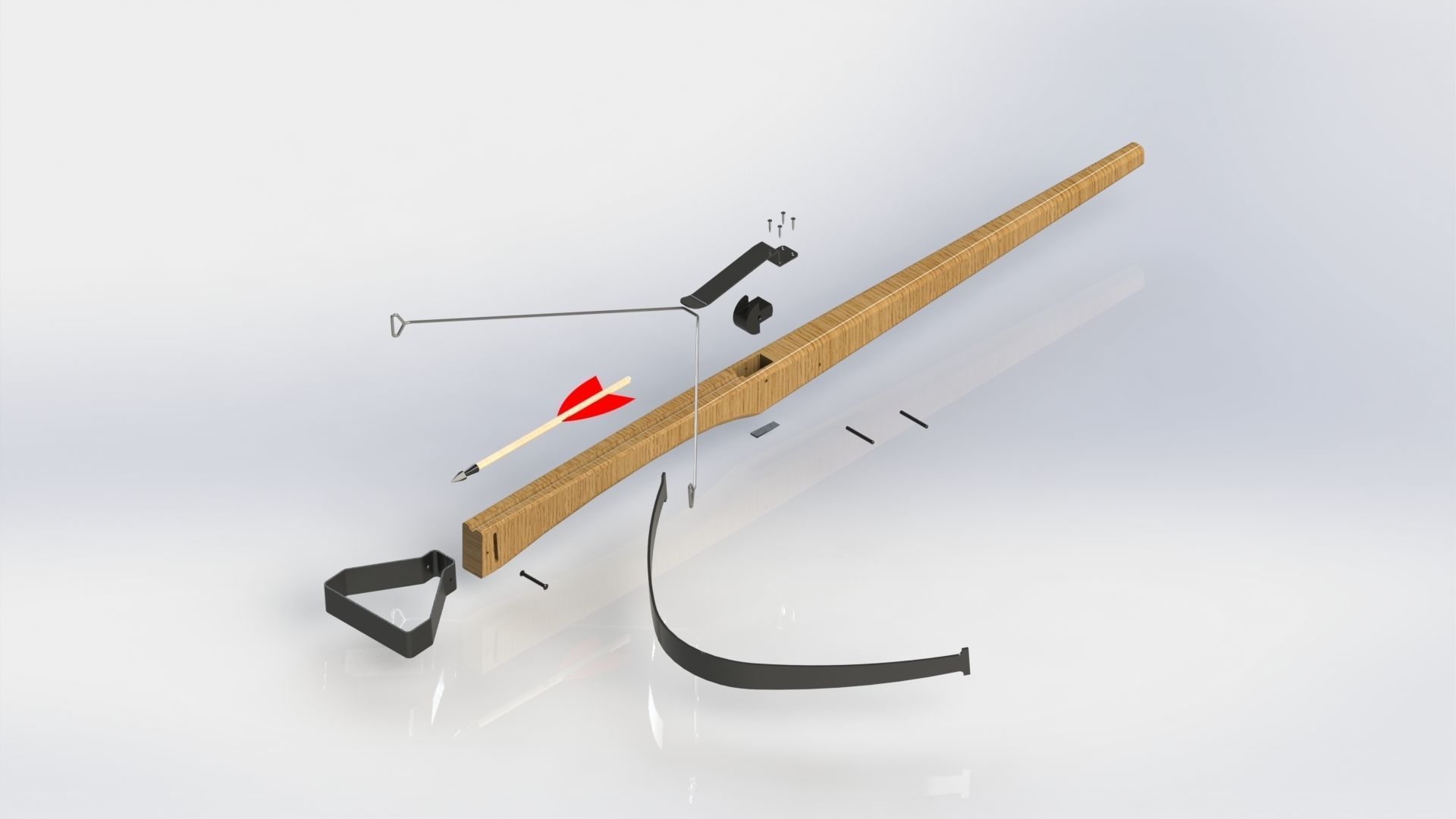 WG 7010 - Crossbow Low-poly 3D model_3