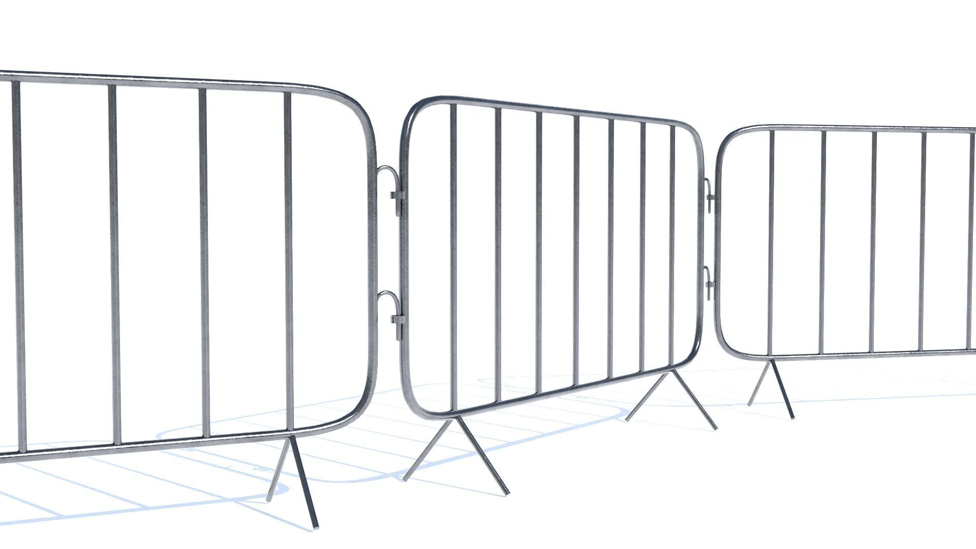 Low poly Fence PBR Game-ready Low-poly 3D model_2