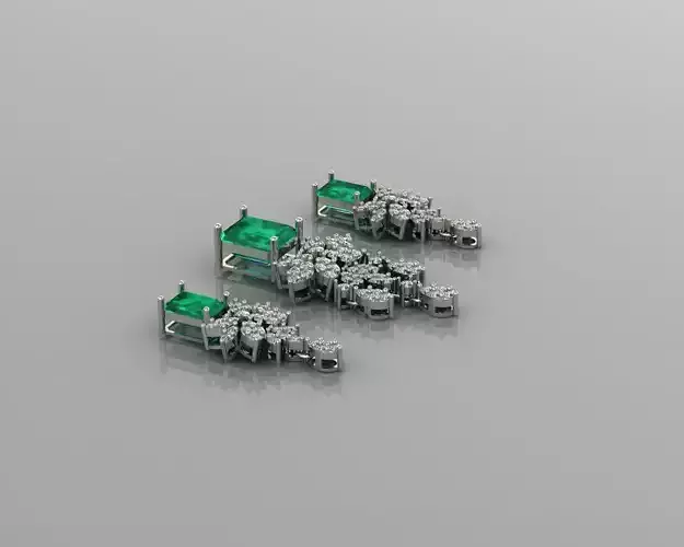 Half a set of gold pendants 3D print model