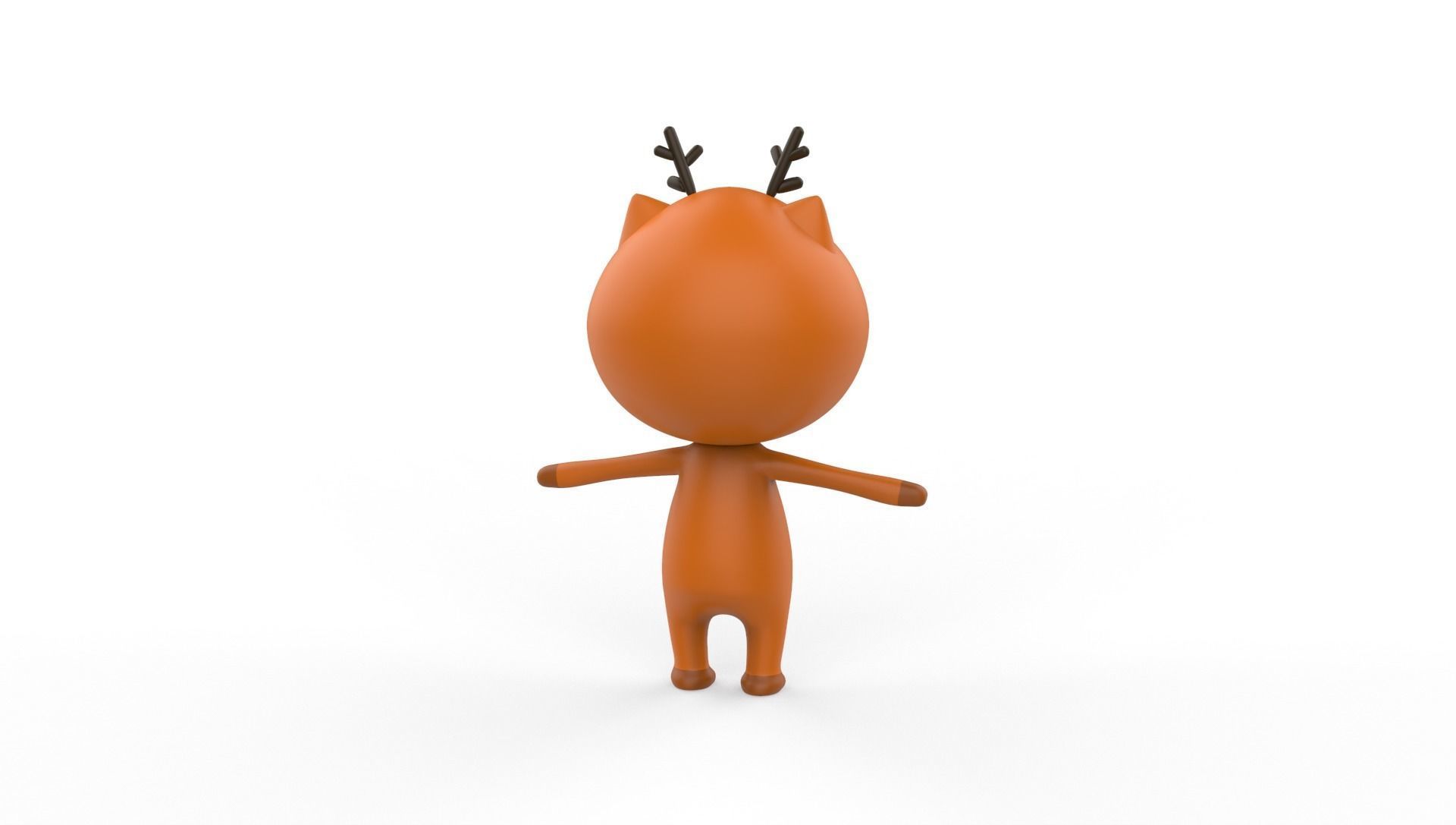 Stylized Deer Animated v001 Low-poly 3D model_20