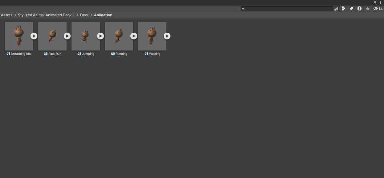 Stylized Deer Animated v001 Low-poly 3D model_9