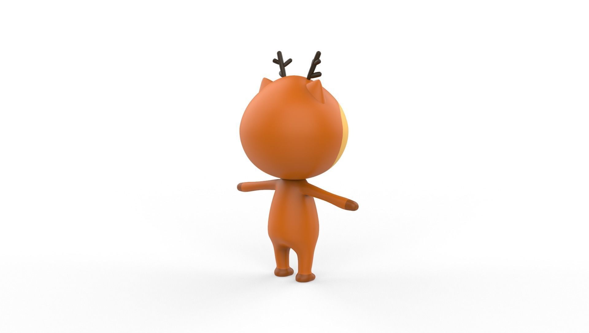 Stylized Deer Animated v001 Low-poly 3D model_21