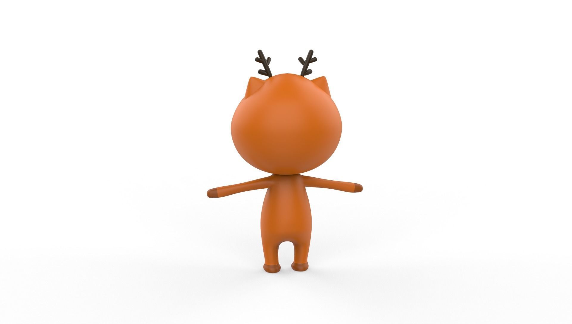 Stylized Deer Animated v001 Low-poly 3D model_19